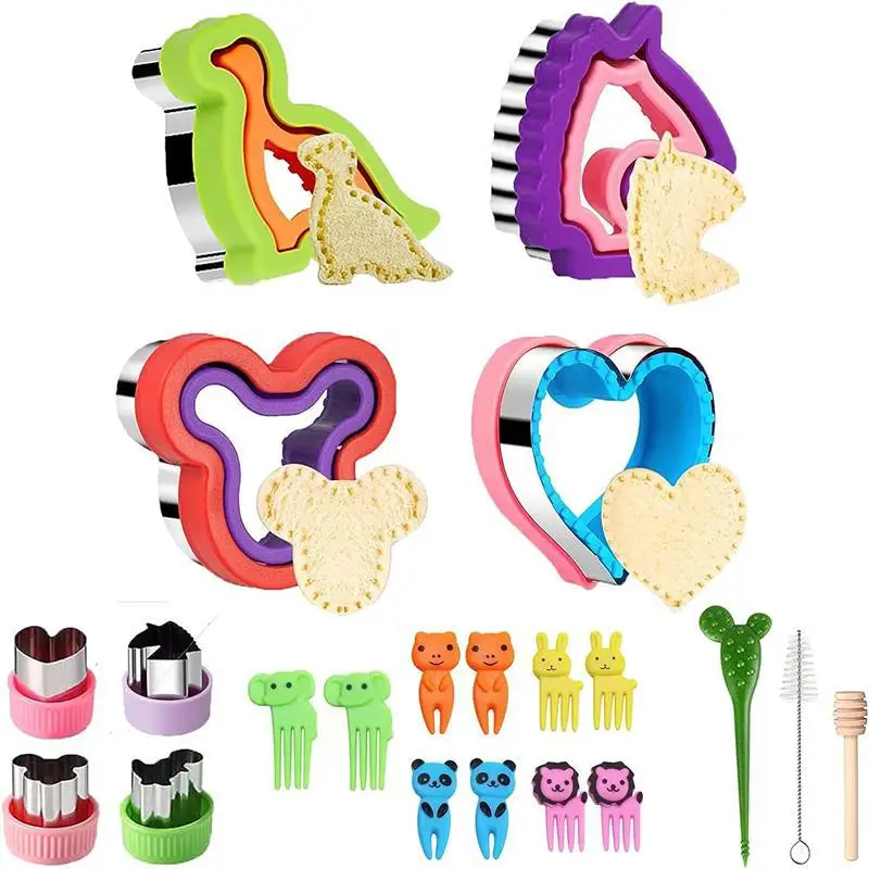 

Sandwich Cutter for Kids Biscuit Cutter Uncrustables Sandwich Maker DIY Mold Cutters Food Picks for Kid Lunch Lunchbox Bento Box