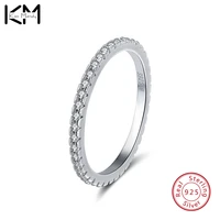 kiss mandy s925 wedding mix size carat round cz plated simulated eternity ring bands new jewelry for women bague anillos sr63