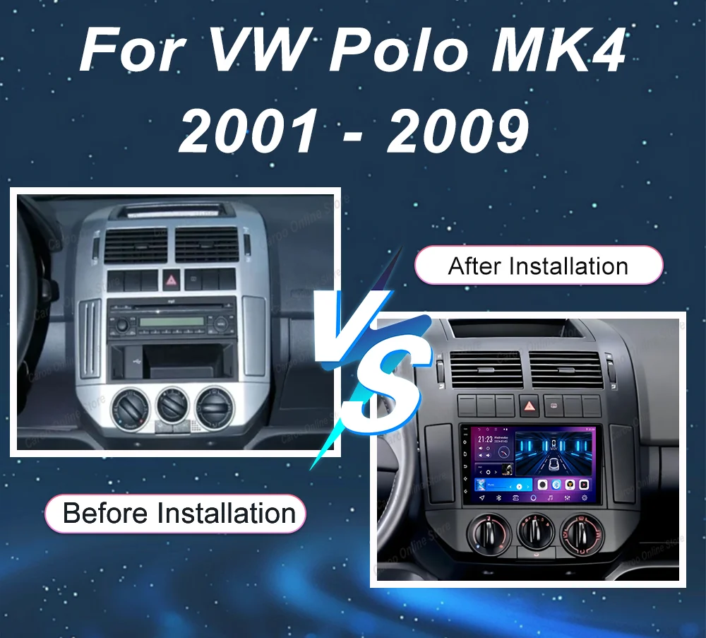 Фото 7-дюймовый Android-плеер для VW Polo MK4 2001-2009, мультимедийный видеоплеер, стерео радио, GPS навигация, 4G, CarPlay, сенсорный экран, Wi-Fi, 4G №2