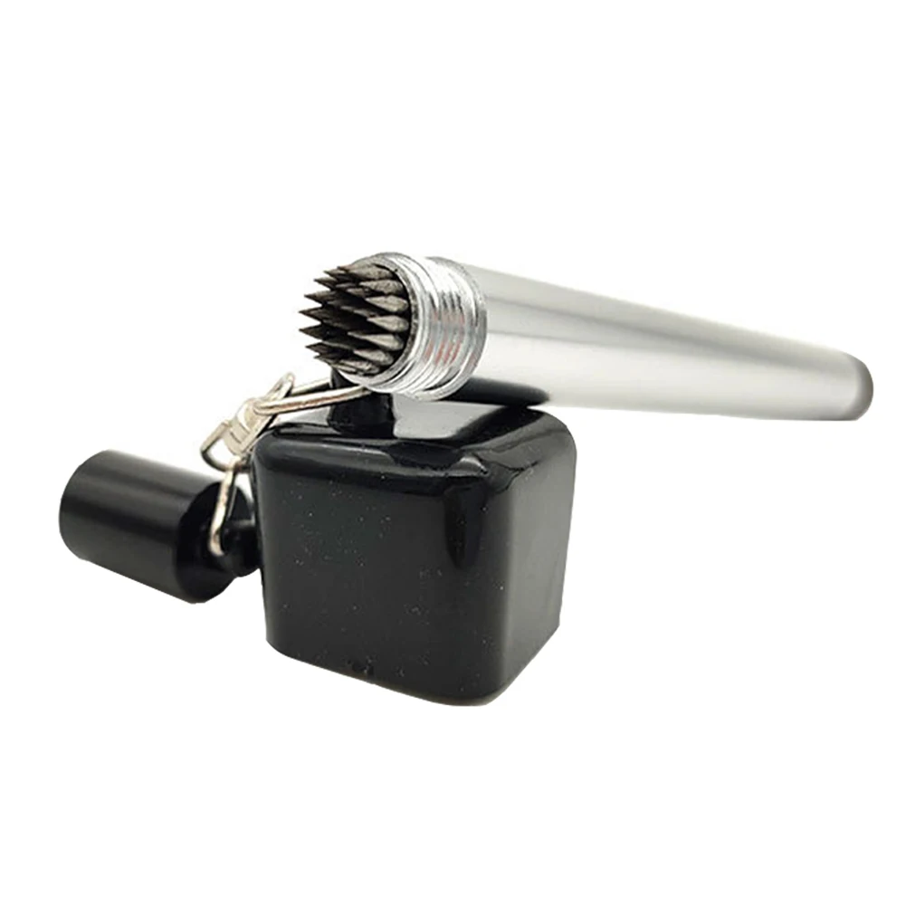 

2 In 1 Convenient Multi-functional Key Chain Aluminum Billiards Chalk Holder Cue Tip Pricker For Hit Balls Accurate Easy Carry