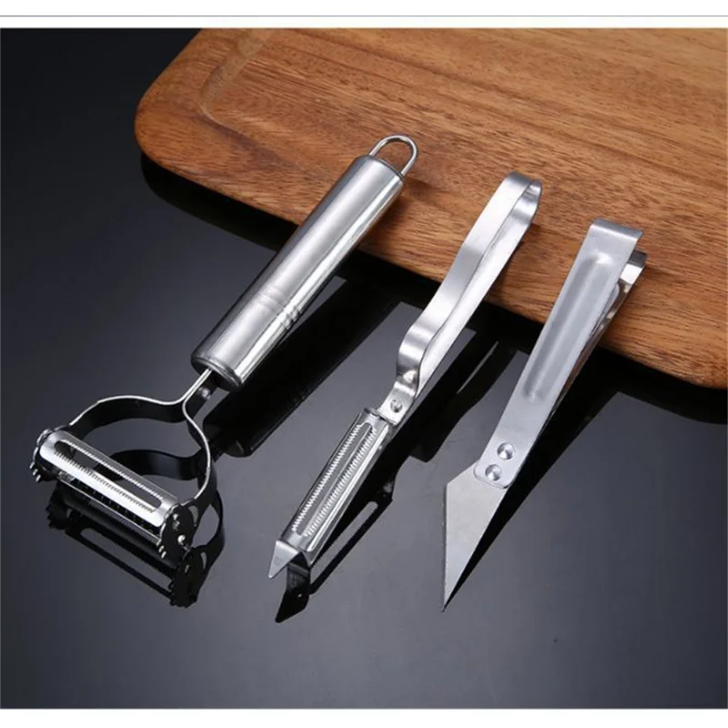 

3Pc Fruit Peeler Potato Cucumber Carrot Grater Julienne Peeler Vegetables High Quality Stainless Steel Vegetable Slicer