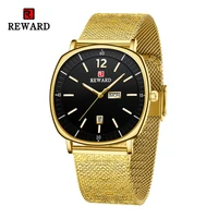 new reward men watches luxury business quartz wristwatch top brand date week display stainless steel wrist watches gift for him