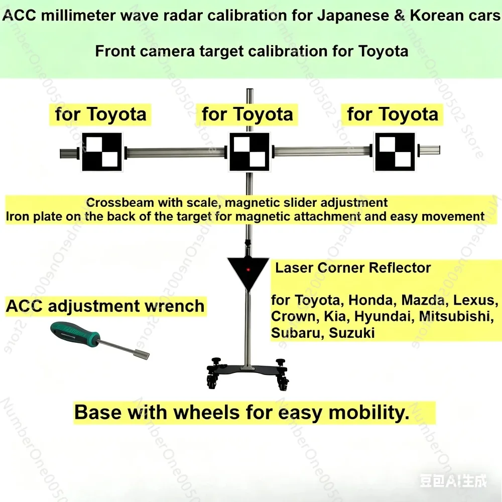 Инструмент для калибровки ADAS с радаром ACC mmWave для Honda, Mitsubishi, Subaru, Suzuki, Kia, Mazda и калибровка передней камеры для Toyota (art.: 3920dbe06c4e1) - 3920dbe06c4e1