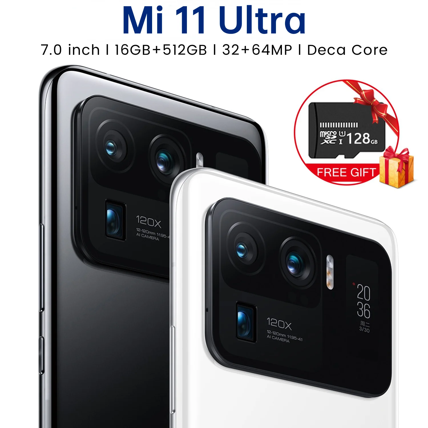 

Global Version New 7.0 Inch Drop Screen 5G Smartphone 16GB+512GB for Xiaomi Mi 11 Ultra Cellphone Huawei Samsung Mobile Phone