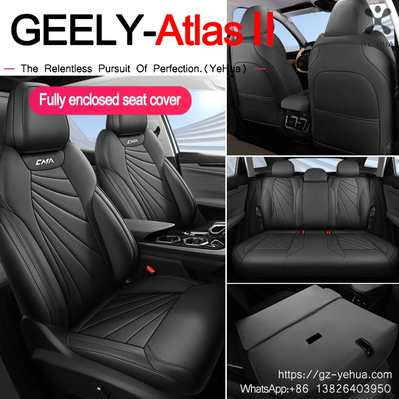 

Чехлы на сиденья Geely Atlas II Gen.2 Fx11 Boyue L 2023 2024, полностью объемные, из искусственной кожи, OEM, подходят для износостойких, комфортных, дышащих