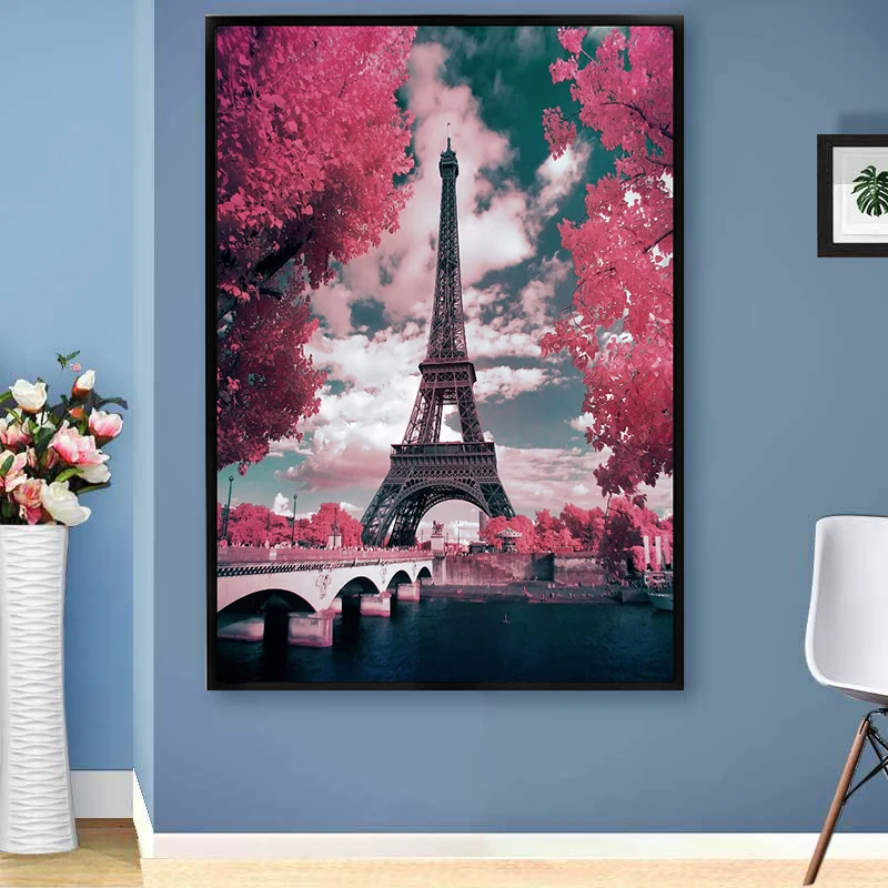 

5D Diamond Painting Eiffel Tower Full Diamond Art Embroidery Gifts Restaurant Office Home Decor DIY Diamond Cross Stitch Kits