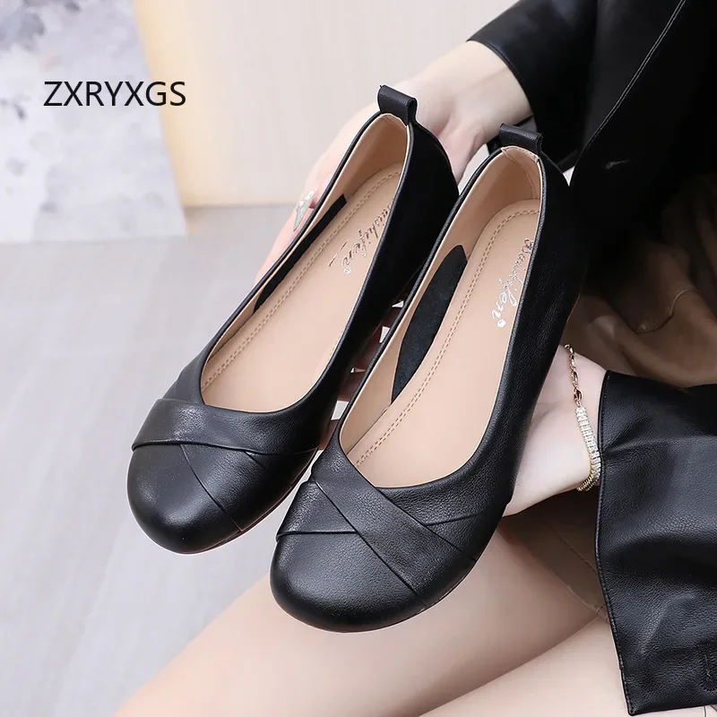 ZXRYXGS верхний слой из мягкой воловьей кожи большой размер на плоской подошве 20200