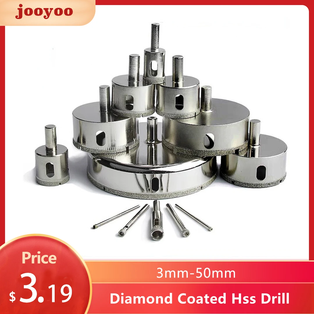 Набор сверл из быстрорежущей стали с алмазным покрытием 1 шт. 3-50 мм для плитки