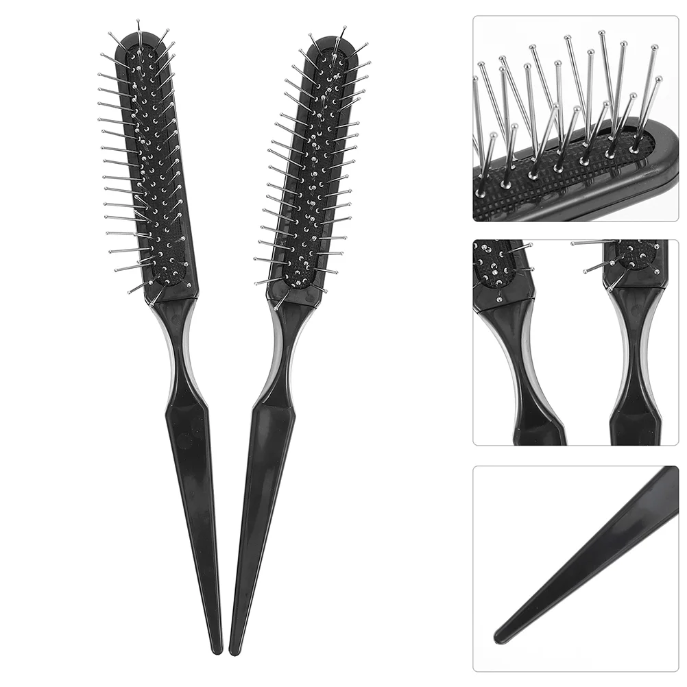 

Brush Hair Comb Styling Detangling Blow Dry Cutting Combs Teasing Head Salon Static Anti Detangler Soft Barber Tail Rat Curved