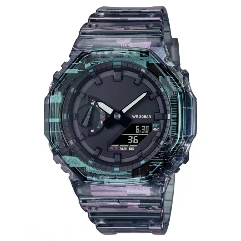 

Оригинальные часы AAA Shock, Спортивные Цифровые мужские часы 2100, съемная сборка Серии дуб, полнофункциональные, 6 цветов