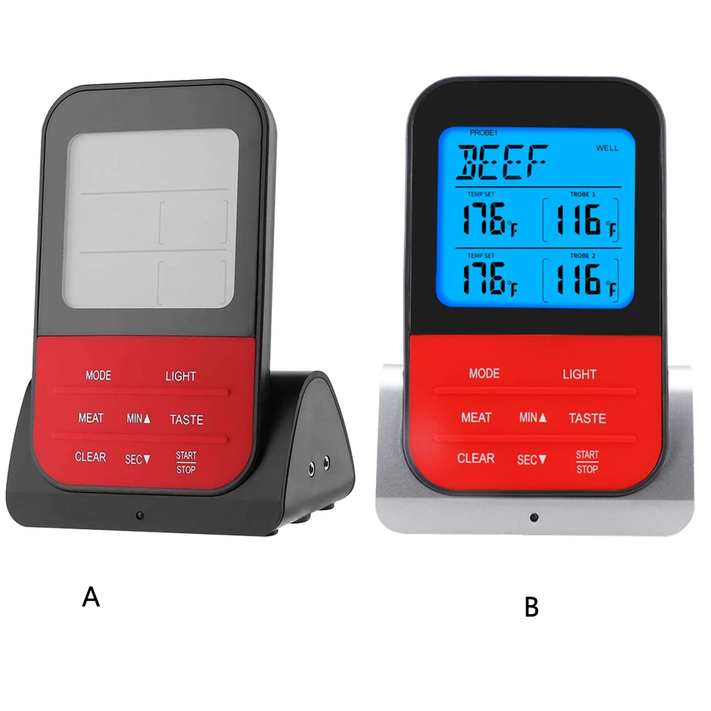 

Wireless Waterproof BBQ Thermometer Digital Cooking Meat Food Kitchen Oven Grilling Thermometer With Timer Function