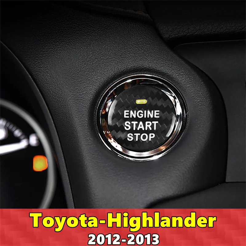

Наклейка из углеродного волокна для кнопки запуска и остановки двигателя Toyota Highlander 2012 2013