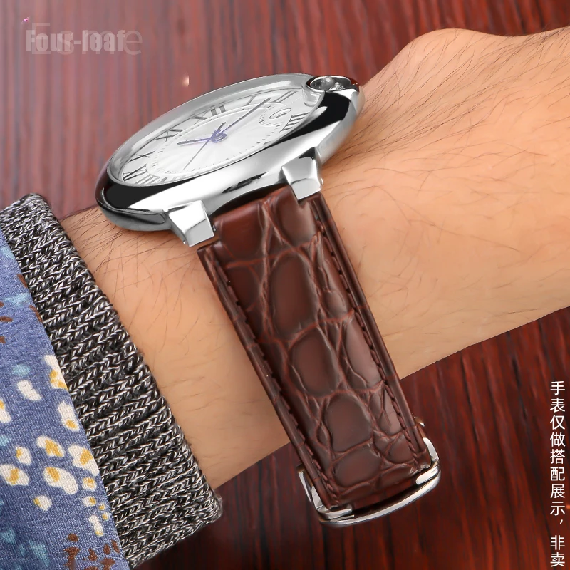 Ремешок для часов из кожи аллигатора Cartier Blue Balloon WSBB0025W69012Z4 водонепроницаемый