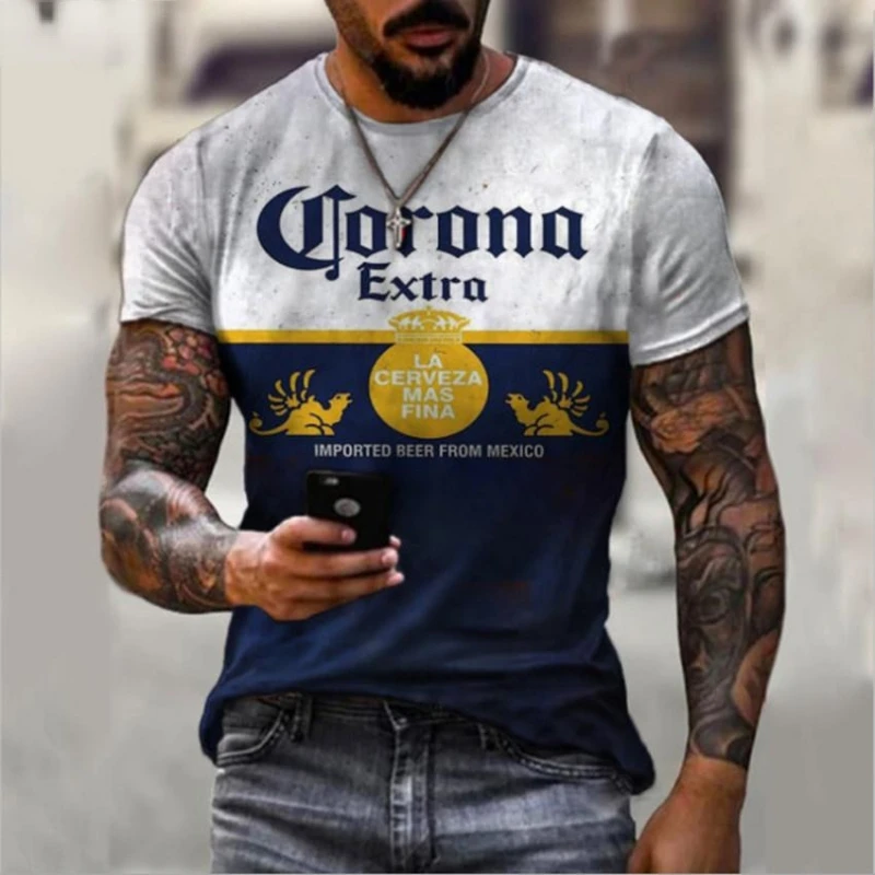

2022 Summer TEXACO Retro Style Casual 3d T-Shirt Street Fashion Men Monogram Printed Short-Sleeved Loose Oversized T-Shirt