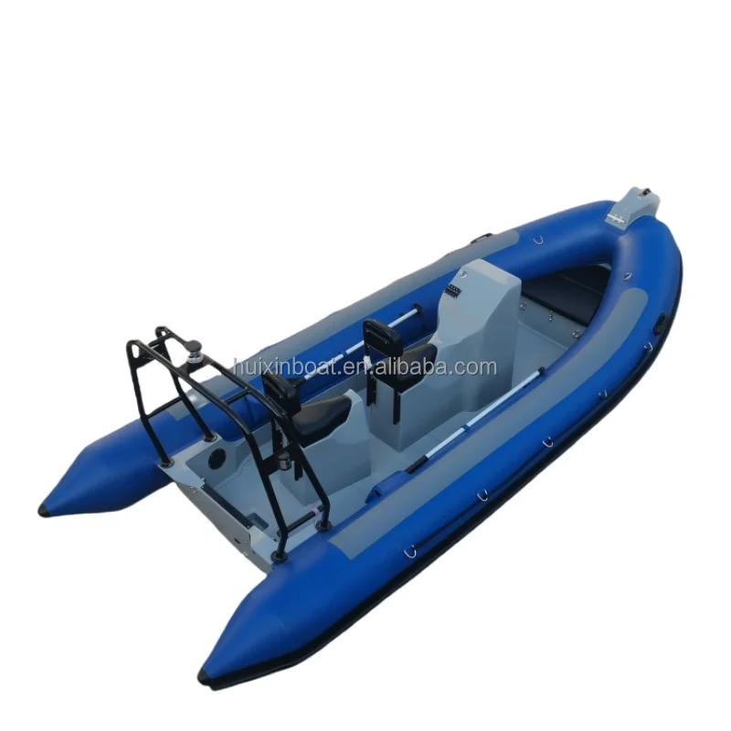 Надувная лодка RIB480 длиной 4,8 м из жесткого стекловолокна с ПВХ-гипалоном для озер, семейной рыбалки и активного отдыха на природе (art.: 3920dbc306bf6) - 3920dbc306bf6