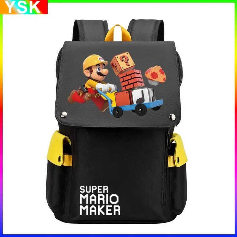 

Japanese printed Super Mario schoolbag Mario peripheral backpack male and female students trendy brand Cartoon School backpack