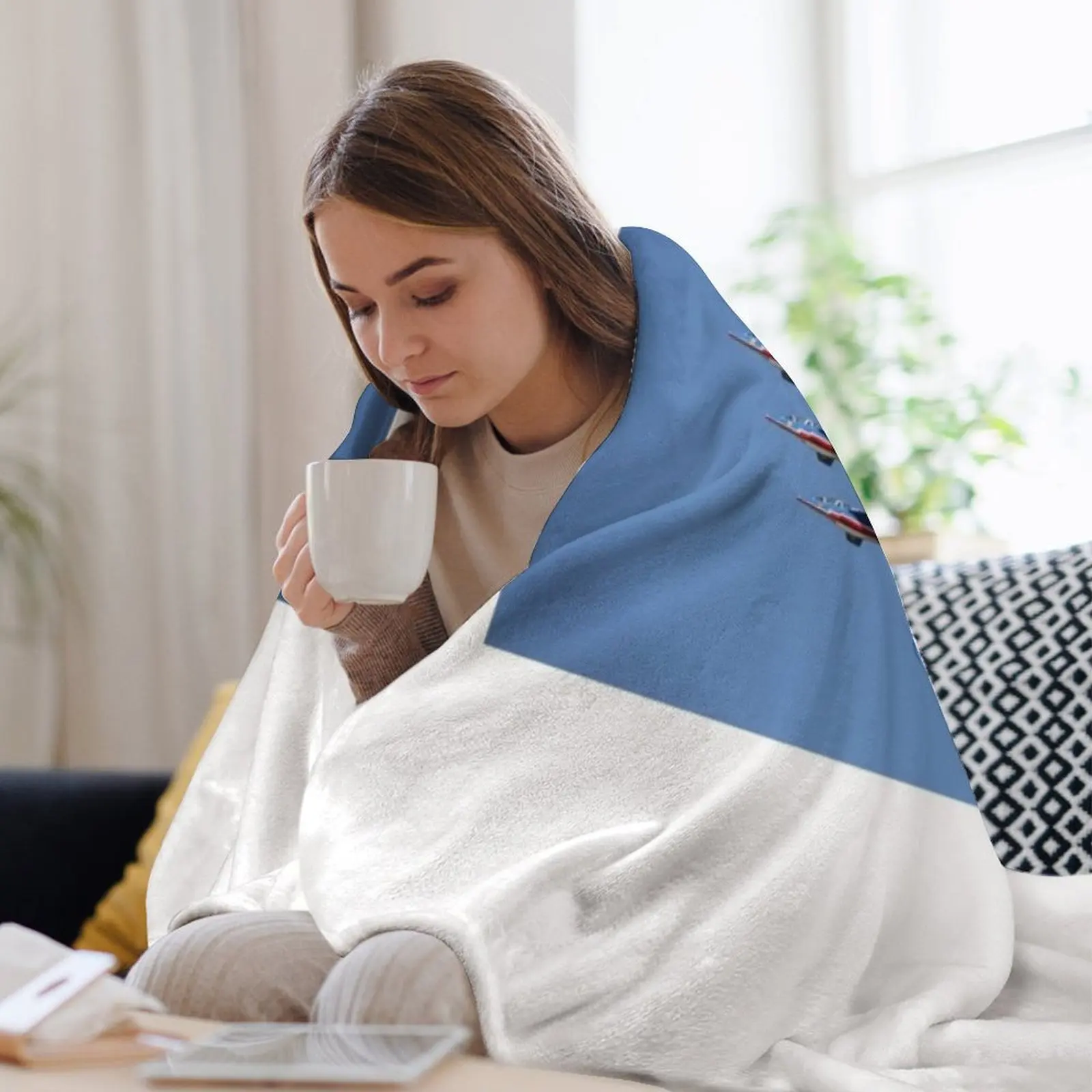 Пatrouille de France over Yorktown Вирджиния Плед Роскошные одеяла для диванов на диван Одеяла