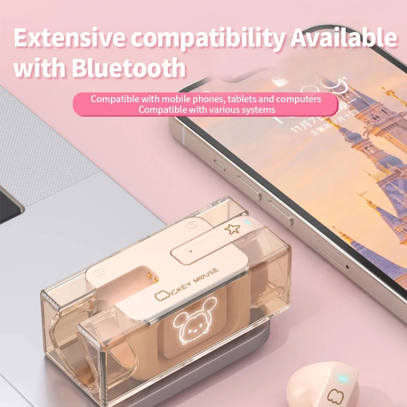 Disney DN03 Winnie &amp Lotso TWS Беспроводные наушники Bluetooth 5.3 HD Голосовой вызов Наушники с