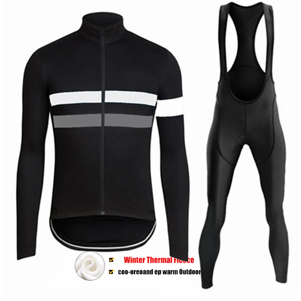 

2022 Winter Thermal Fleece Mens Cycling Clothes Cycling Jersey Set Long Sleeve MTB Bicycle Clothing Ropa Maillot Ciclismo Hombre