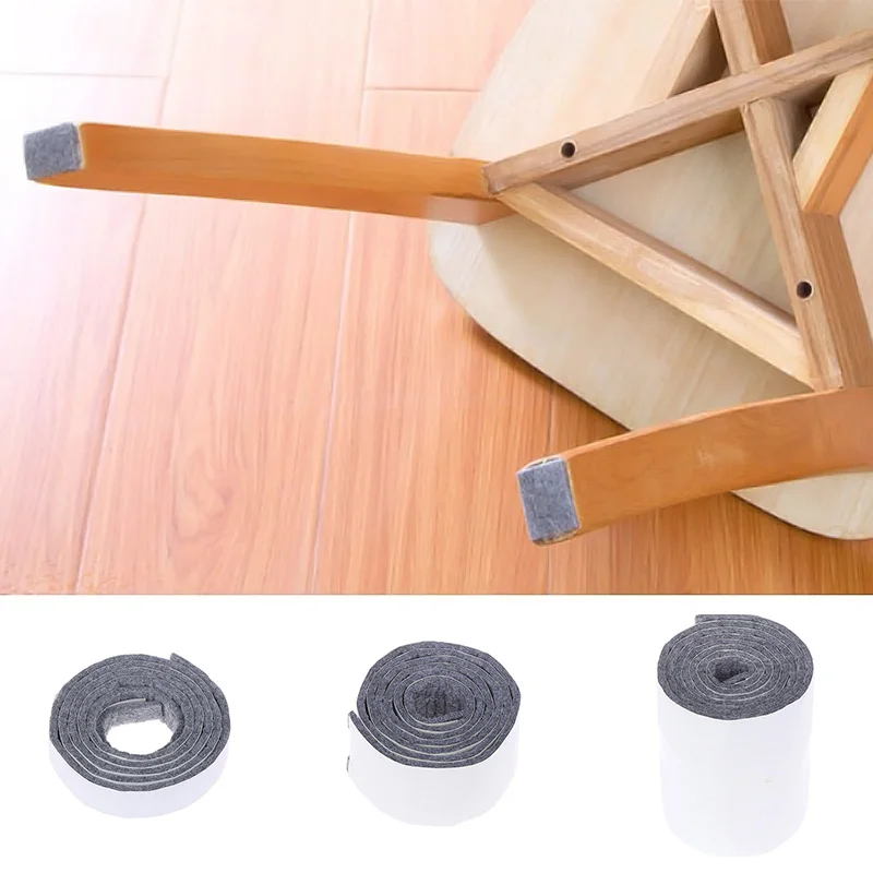 

100cm/Roll Furniture Leg Pad Self-Adhesive Felt Anti-slip Mat Floor Protector Wear-resisting Table Chair Leg Sticky Back Bumper