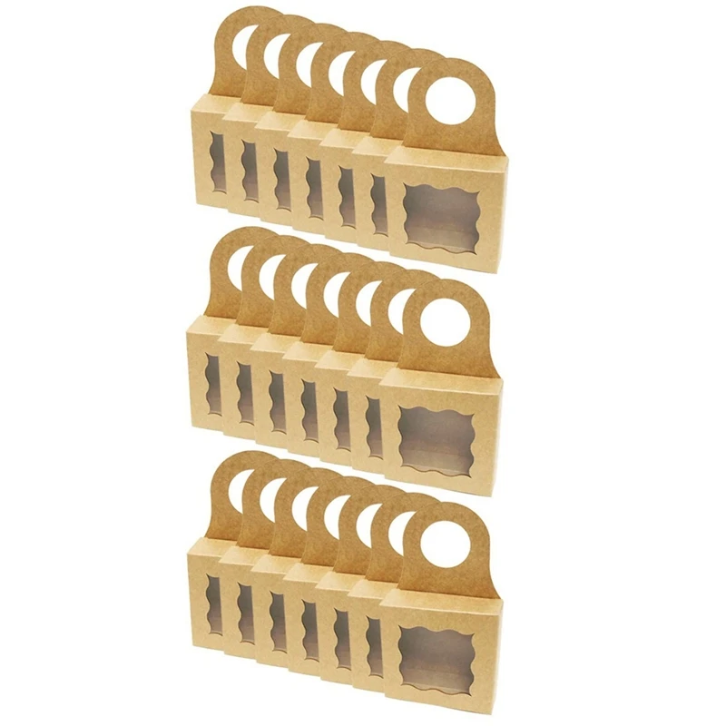 With Window Charcuterie Box Wine Bottle Box Kraft Paper Box For Gifts Wine Hanging Foldable Gift Boxes