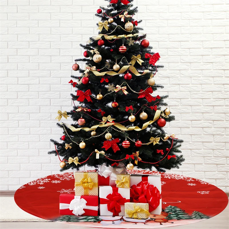 

120CM Nice-looking Tree Skirt Round Decorative Christmas Decorations For Home Cristmas Ornament Xmas Navidad Natal New Year 2024