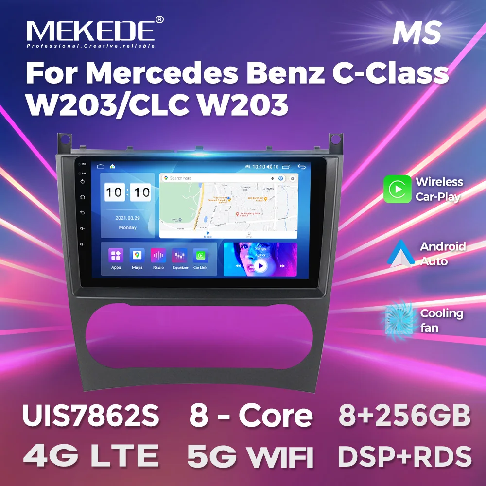 Мультимедийный Видеоплеер Mekede 2din Carplay С Ips-экраном 8 + 256g Gps-навигацией Для Mercedes Benz