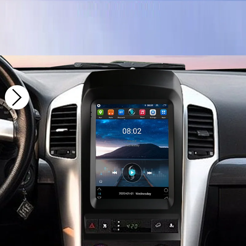 Tesla Android 12 для Chevrolet Captiva 2006-2012 Автомобильный кассетный рекордер Стереоплеер Радио