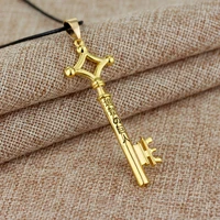 anime same necklace attacking giant logo necklace creative key alloy 3 color pendant men and women cos jewelry retro accessories