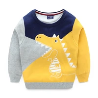 children pullover sweater boys knitted sweater winter knitted outerwear kids round neck long sleeve clothes thicken sweater 3 8y