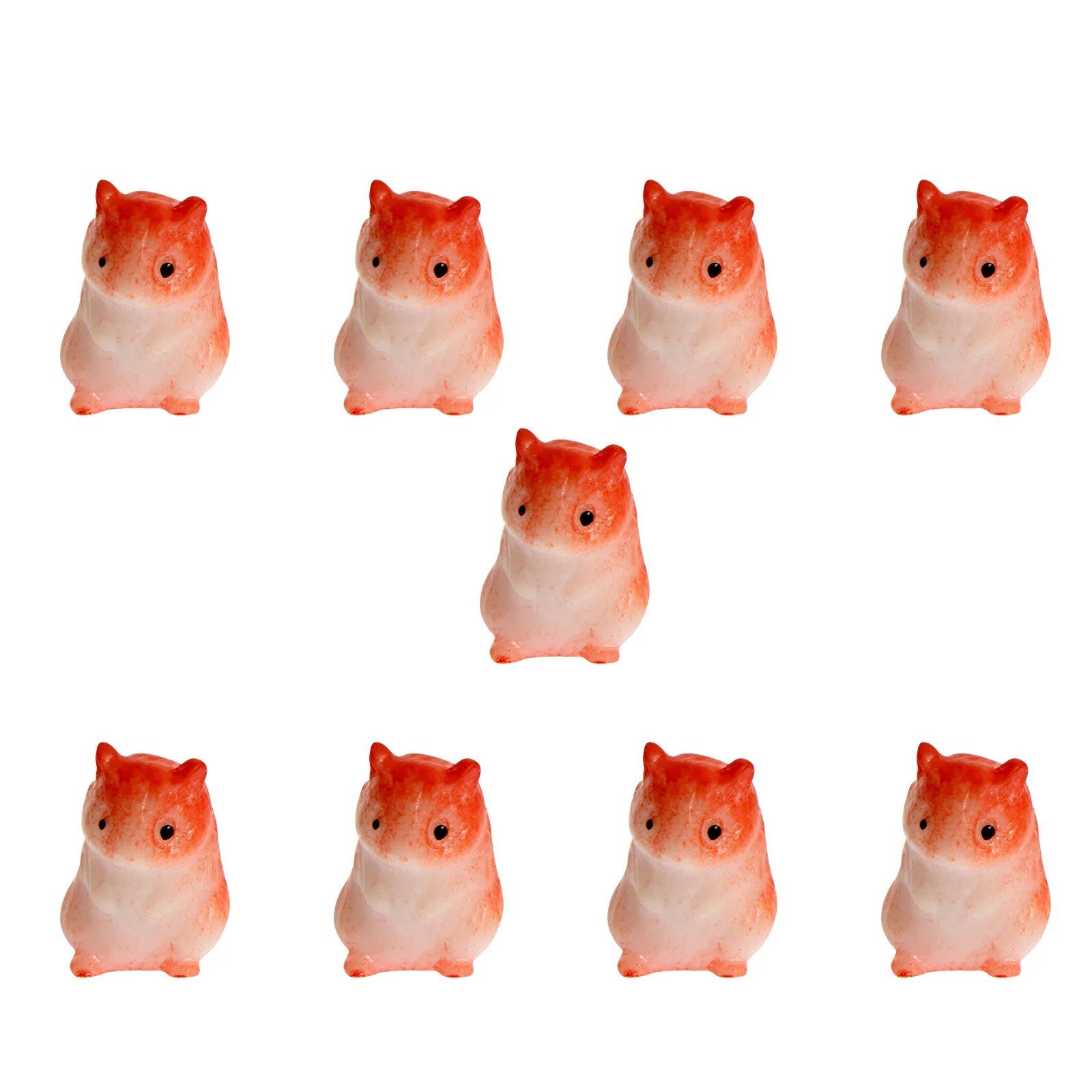

10 Pcs Cute Hamster Home Decoration Miniature Animal Figurine Decorate Hamster Sculpture Resin Animals