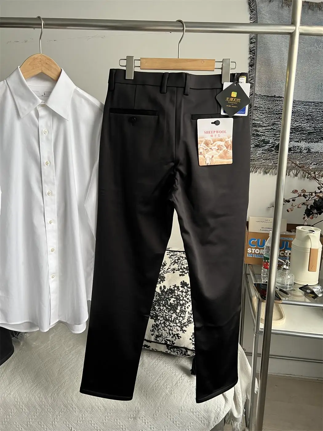 Негладкая мерсеризованная шерсть! Осенне-зимняя мужская теплая эластичная