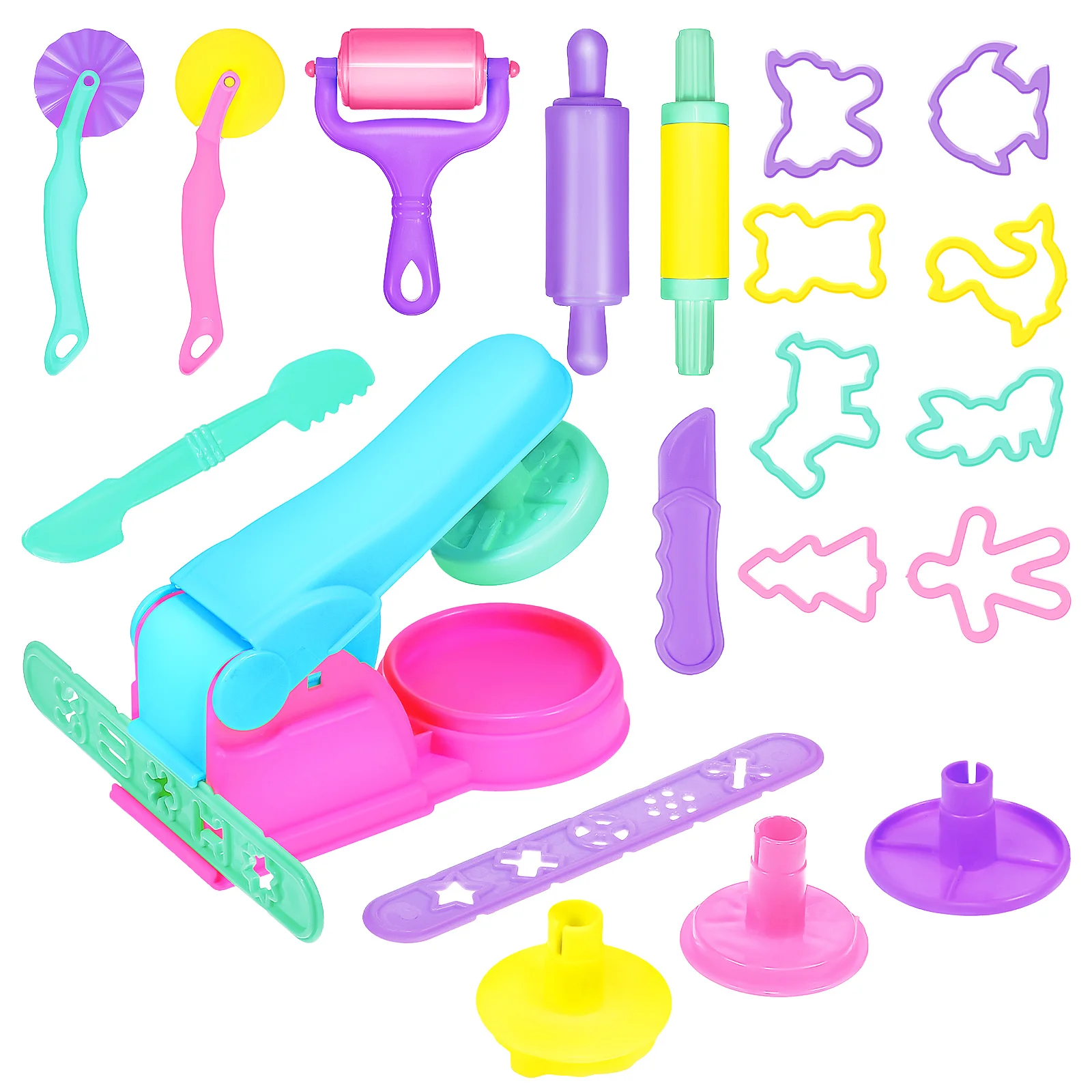 

Dough Tools Molds Clay Playdough Mold Kids Tool Animal Kit Modeling Baking Set Toys Plastic Play Press Sand Rolling Accessories