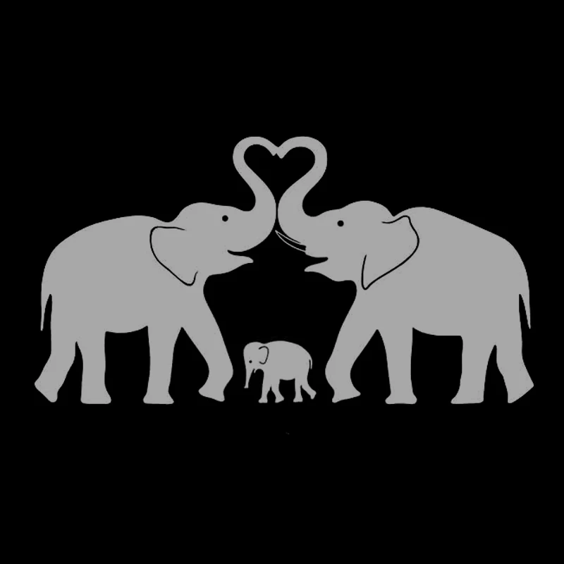 

CMCT автозапчасти слон семья любовь модное украшение виниловая Водонепроницаемая наклейка 17 см * 9,2 см