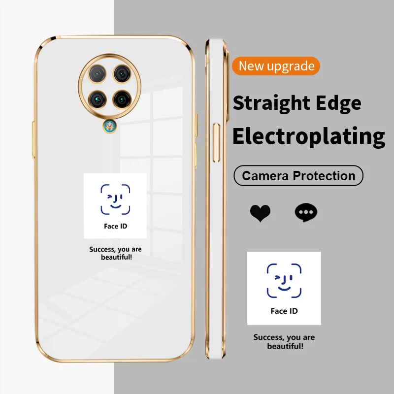 

Electroplated Case on for Redmi K30 k40 Pro K30 K40 Ultra K30 Pro Zoom 11i 11X Poco F2 Pro F3 Shockproof Smiley Face Shell