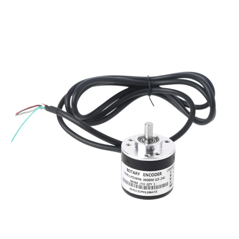 

360P/R Incremental Rotary Encoder AB phase encoder 6mm Shaft W coupling New