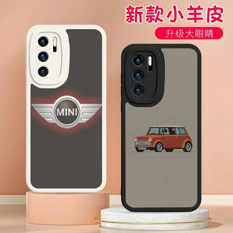 

Luxury Sports Car Mini Phone Case FOR Oppo A52 A55 A57 A92 A93 A93S A96 REN O5 06 07 08 PRO SE Plus K10 FIND X3 X5 A97 Lambskin