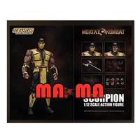 storm toys 112 mortal kombat scorpion yellow ninja action figures assembled models childrens gifts games