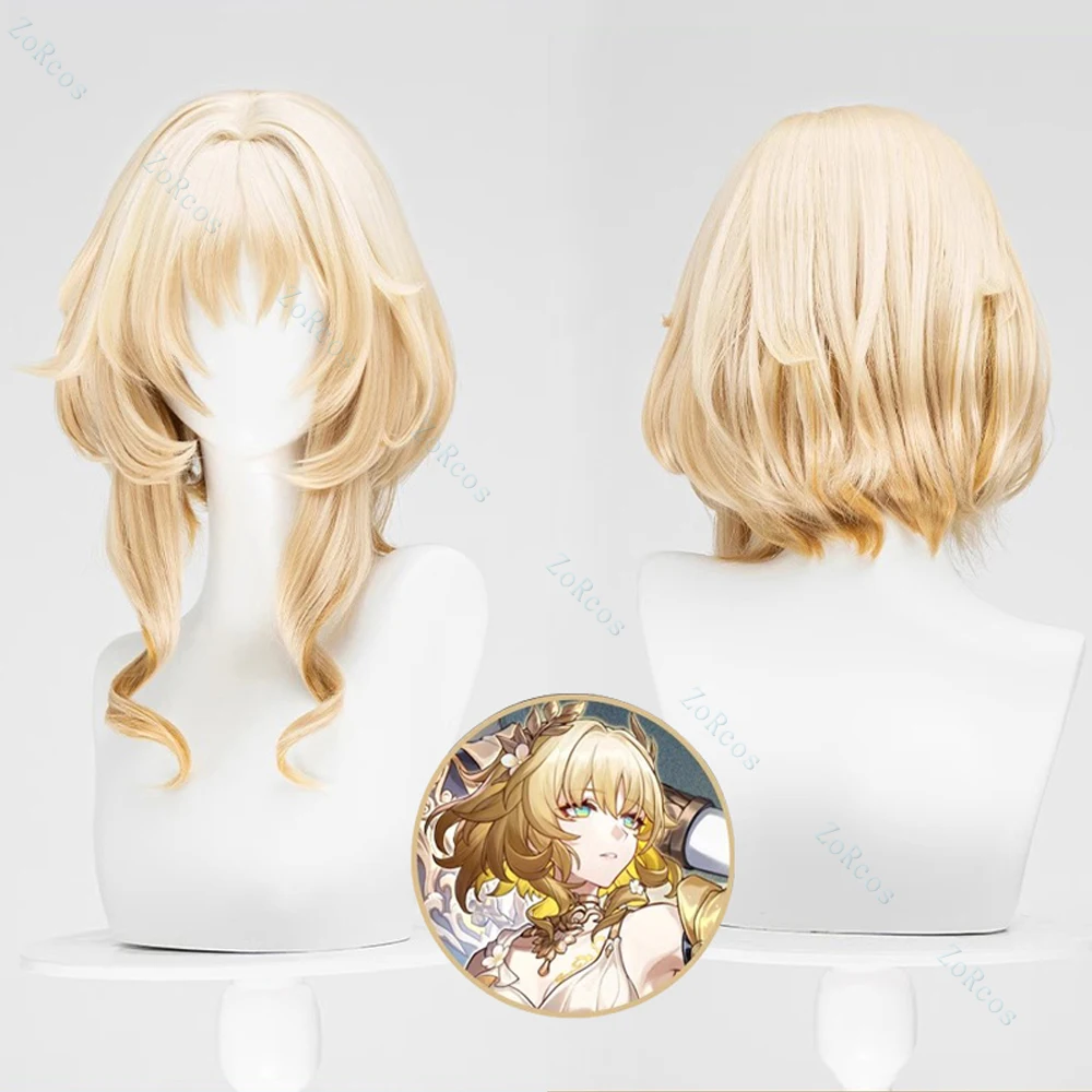 Парик для косплея Aglaea Honkai Star Rail с короткими волосами женщин и мужчин парик