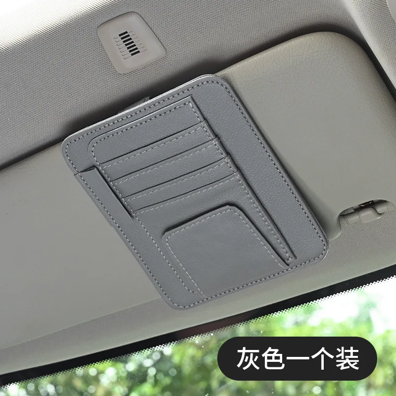 

1 шт., автомобильная солнцезащитная сумка для карт с несколькими карманами, зажим для хранения бумаги для автомобильных карт, держатель для ручек, аксессуары для салона автомобиля