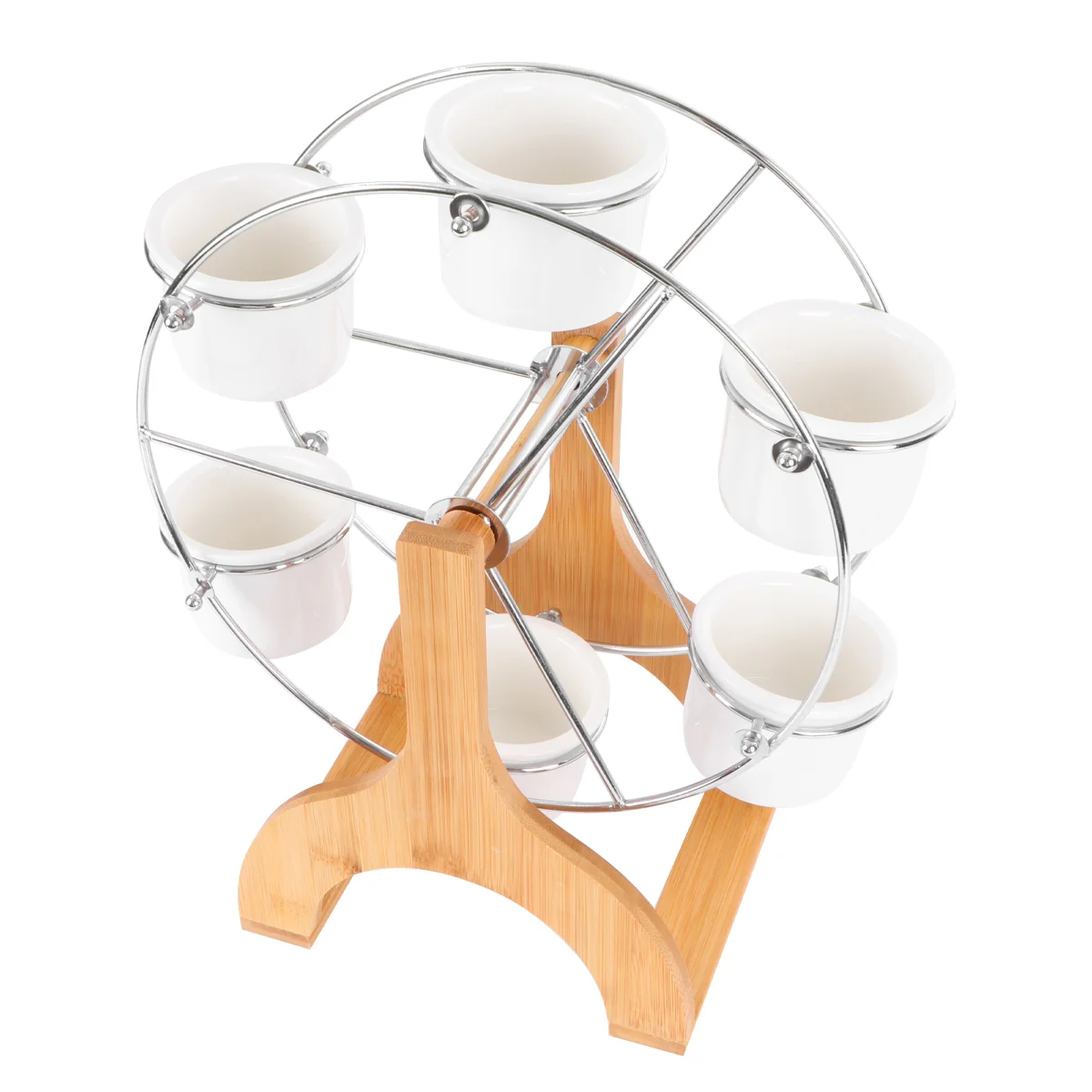 

Ferris Wheel Flower Pot Holder 6 Flower Pot Display Stand Flower Pot Rack for Succulent Planter