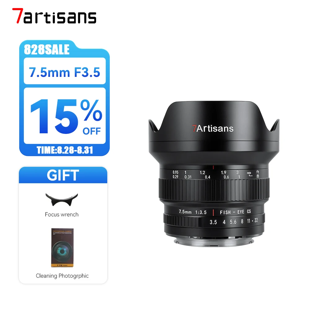 7Artisans 7 artisans 7.5mm F3.5 Wide angle Manual Focus APS-