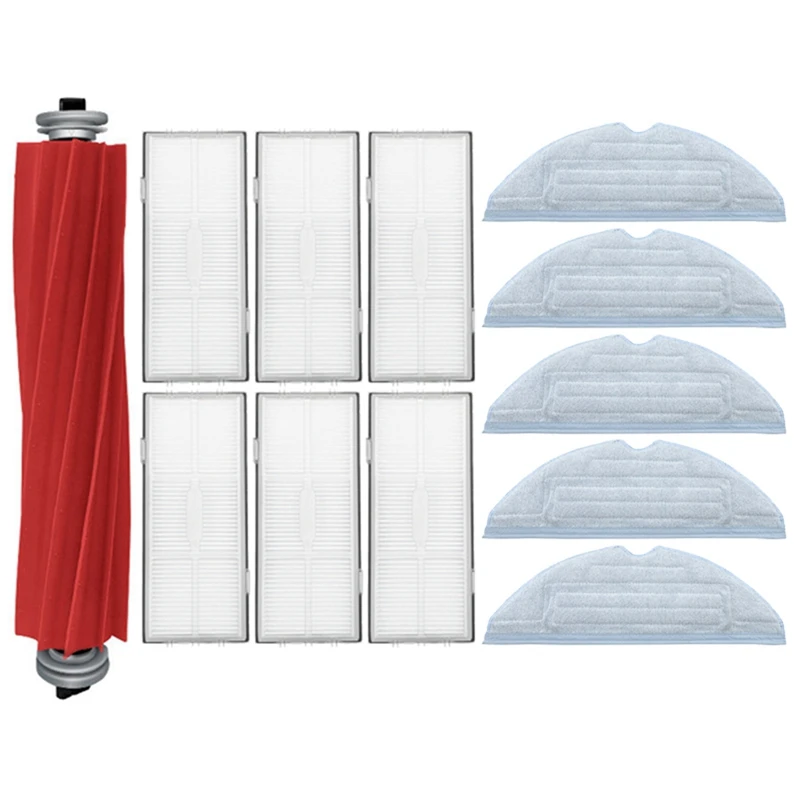 

For Xiaomi Roborock S7 Accessories Main Brush HEPA Filter Cleaning Cloth Replacement T7S Plus Vacuum Cleaner Parts
