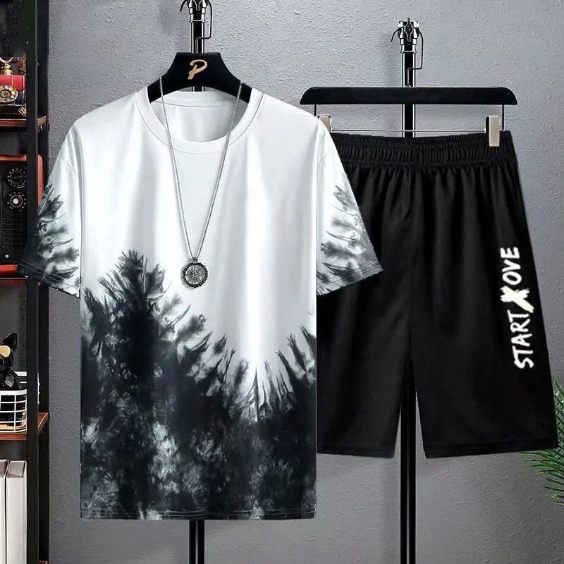 2023Tracksuits 3d Printing 2 Pieces Tops and Shorts Sportswear Man Clothes Set Suit Fashion Jogger Outfit Oversized Costume