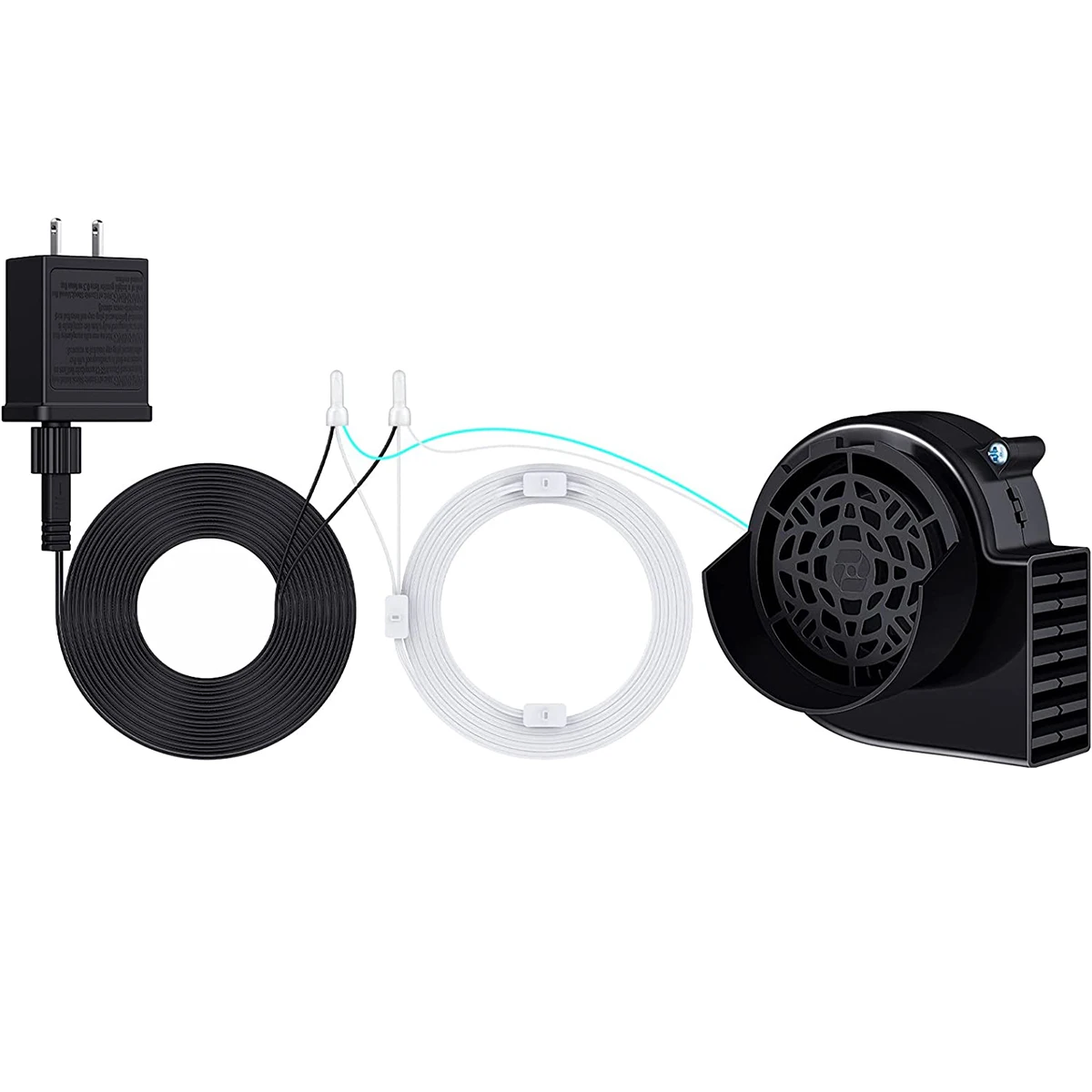 

Inflatable Air Blower Reusable Replacement Fan Blower with 3 LED Light String Portable Mini Air Blower 12V 1.0A Durable Air Fan