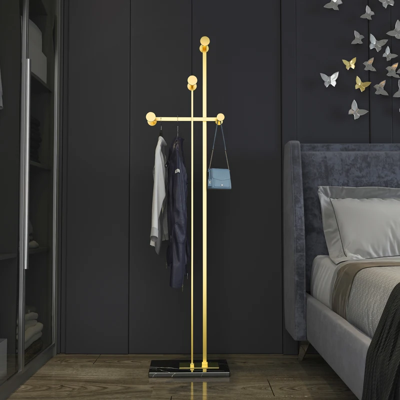 

Minimalist Clothes Rack Accessories Floor Bedroom Stand Hanger Corner Shelf Living Room Percheros Para Ropa Home Eccessories
