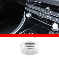 aluminum alloy interior central control volume adjustment knob ring stickers for jaguar f pace xel xfl xe xf car accessories