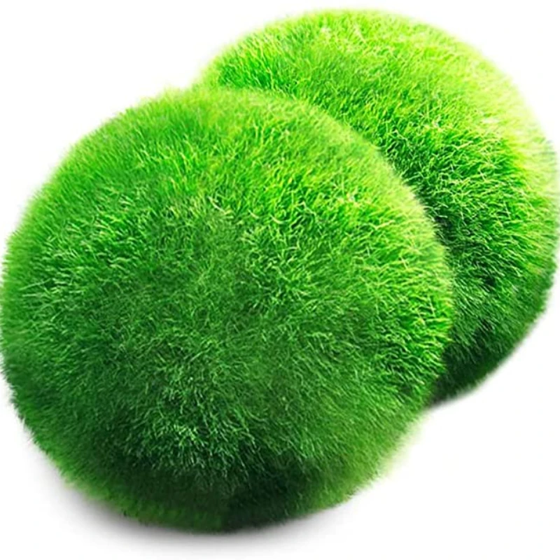 

3-4cm Artificial Marimo Moss Ball Aquarium Plant Algae Fish Shrimp Tank Ornament Aquarium Ornamental Simulation Foreground Grass