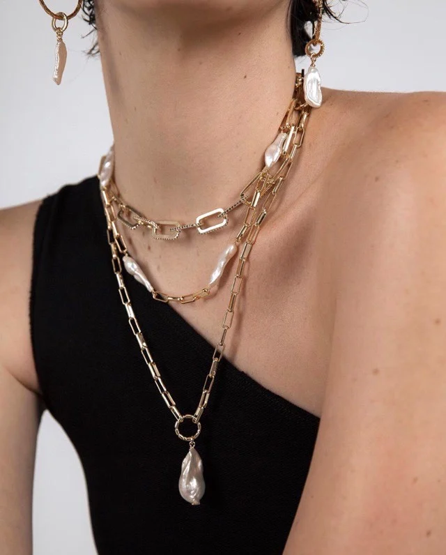 

Niche fashion brand retro natural pearl fashion beautiful necklace