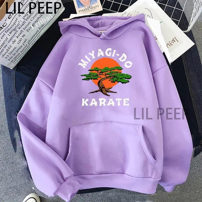 

Толстовка Женская зимняя с капюшоном Мияги-до, бонсай, в стиле 90-х